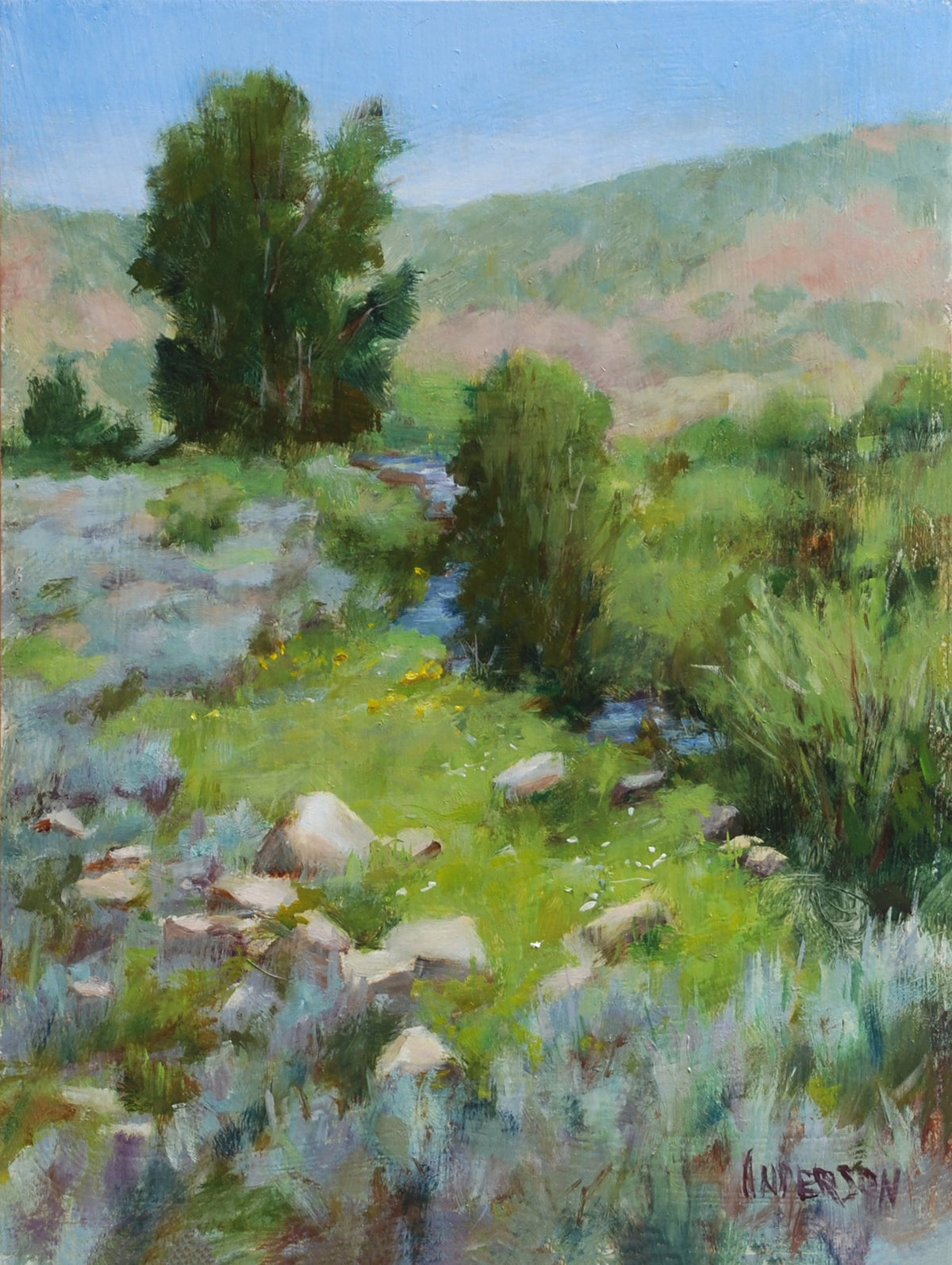 Along the River on the Ranch - by artist Kathy Anderson – Turner Fine Art