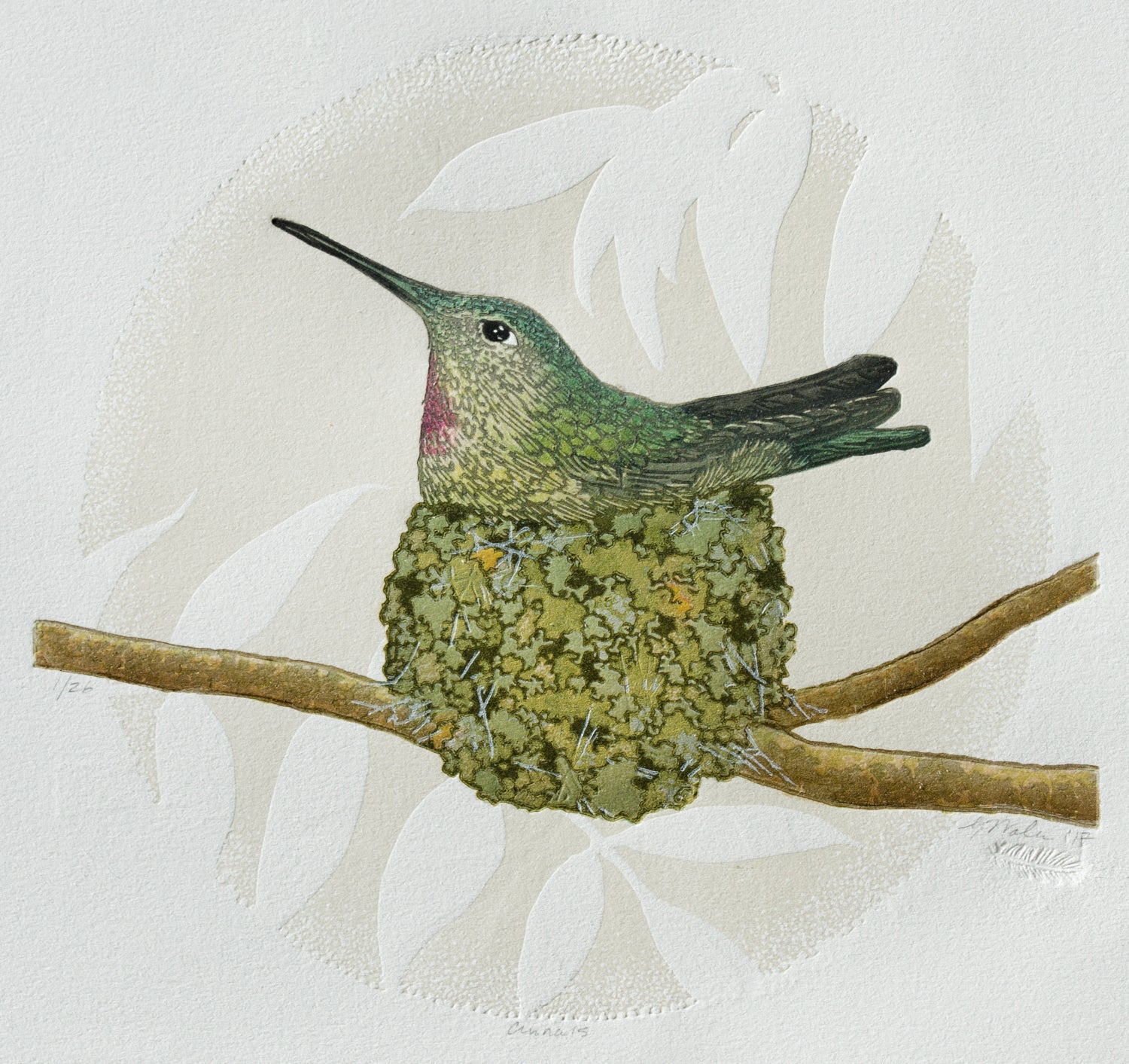 Anna Hummingbird - by artist Monique Wales – Turner Fine Art