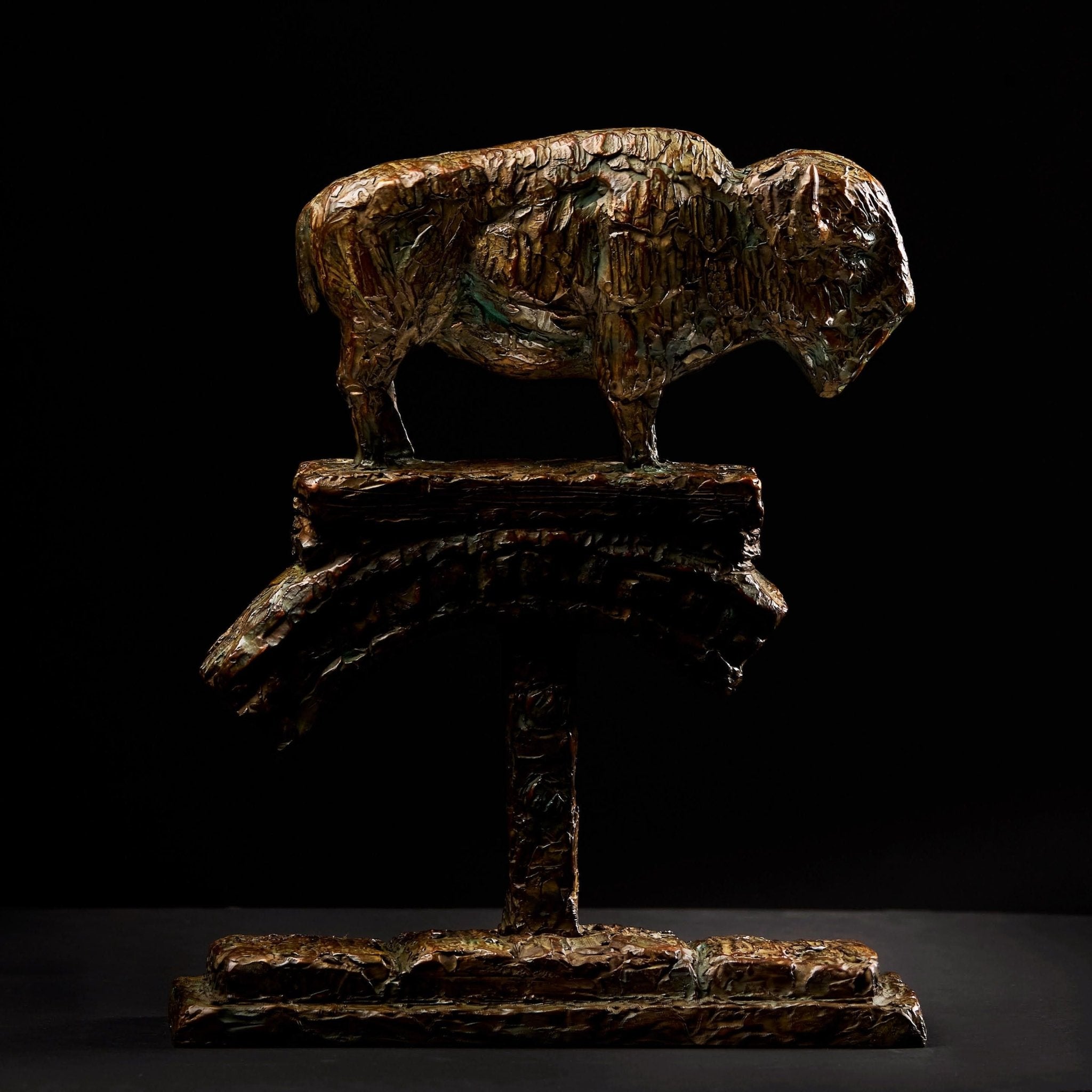 Buffalo On Circle Of Life - by artist Mark Edward Adams – Turner Fine Art