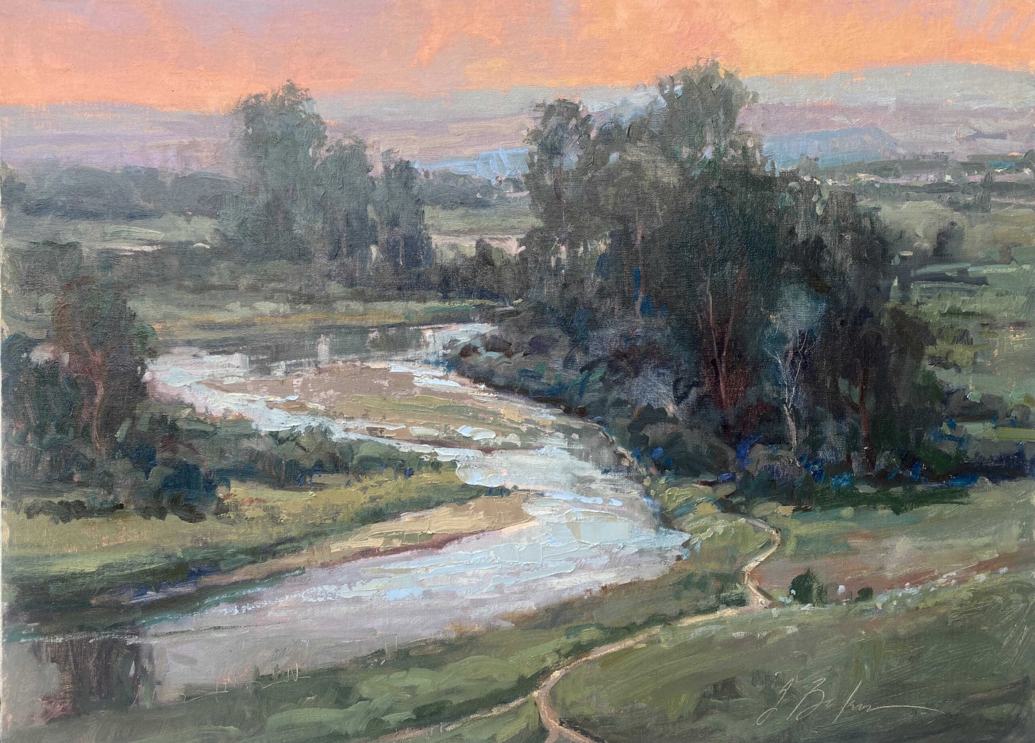 Gallatin Deep Greens and Blues - by artist Suzie Baker – Turner Fine Art