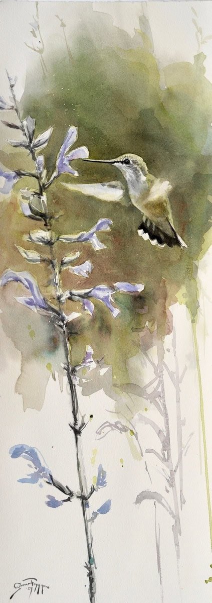 Ruby Throated, Female - by artist Gunnar Tryggmo – Turner Fine Art