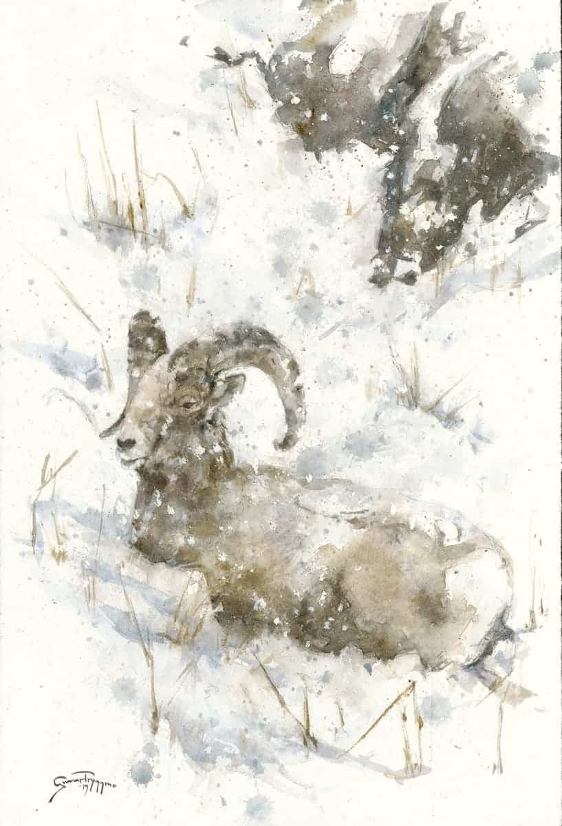 Snowfall - by artist Gunnar Tryggmo – Turner Fine Art