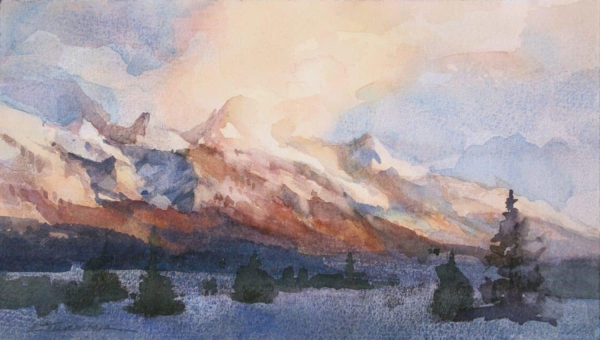 Teton Sunrise - by artist Kathryn Mapes Turner – Turner Fine Art