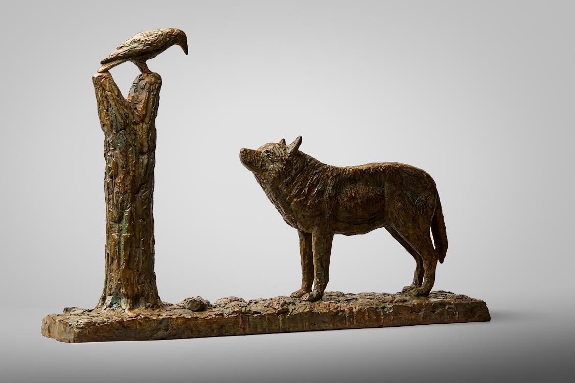 The Wolf and Raven - by artist Mark Edward Adams – Turner Fine Art
