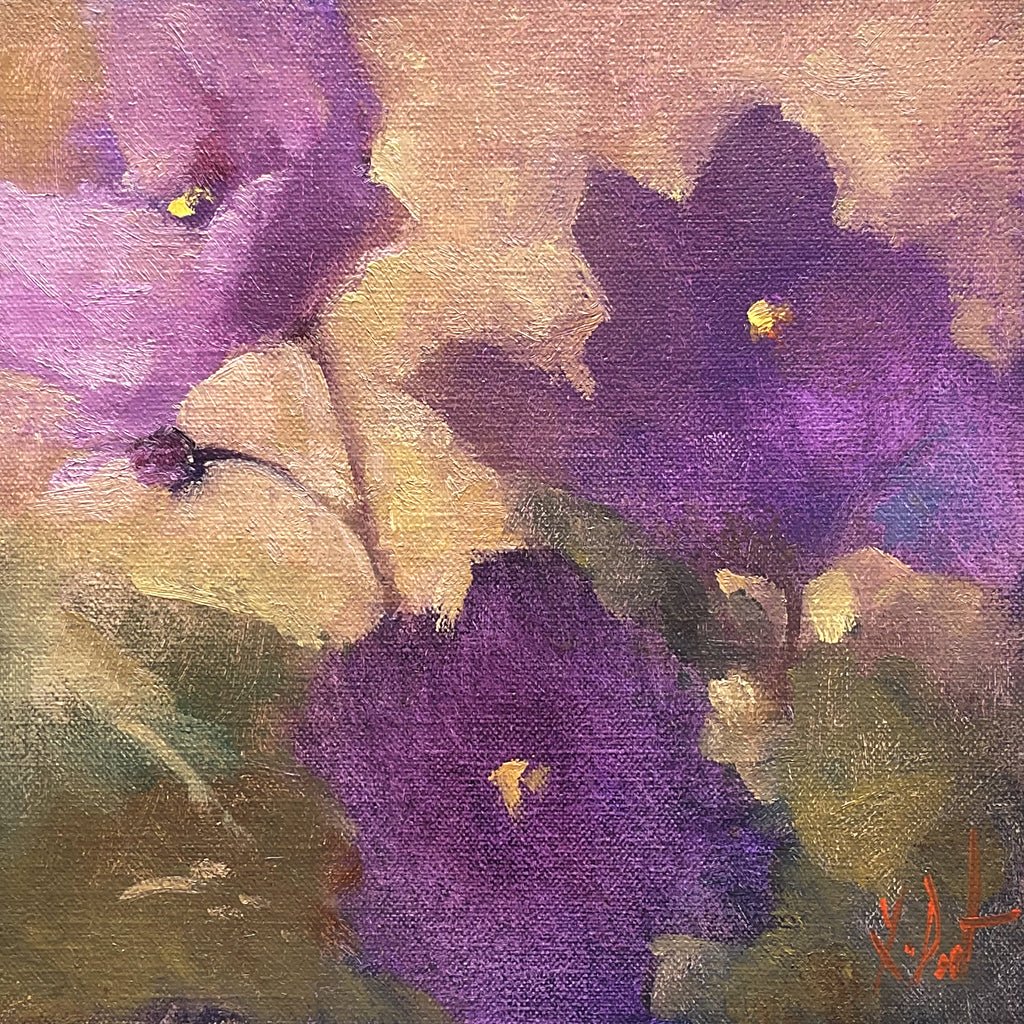 Violets 5 - by artist Lamya Deeb – Turner Fine Art