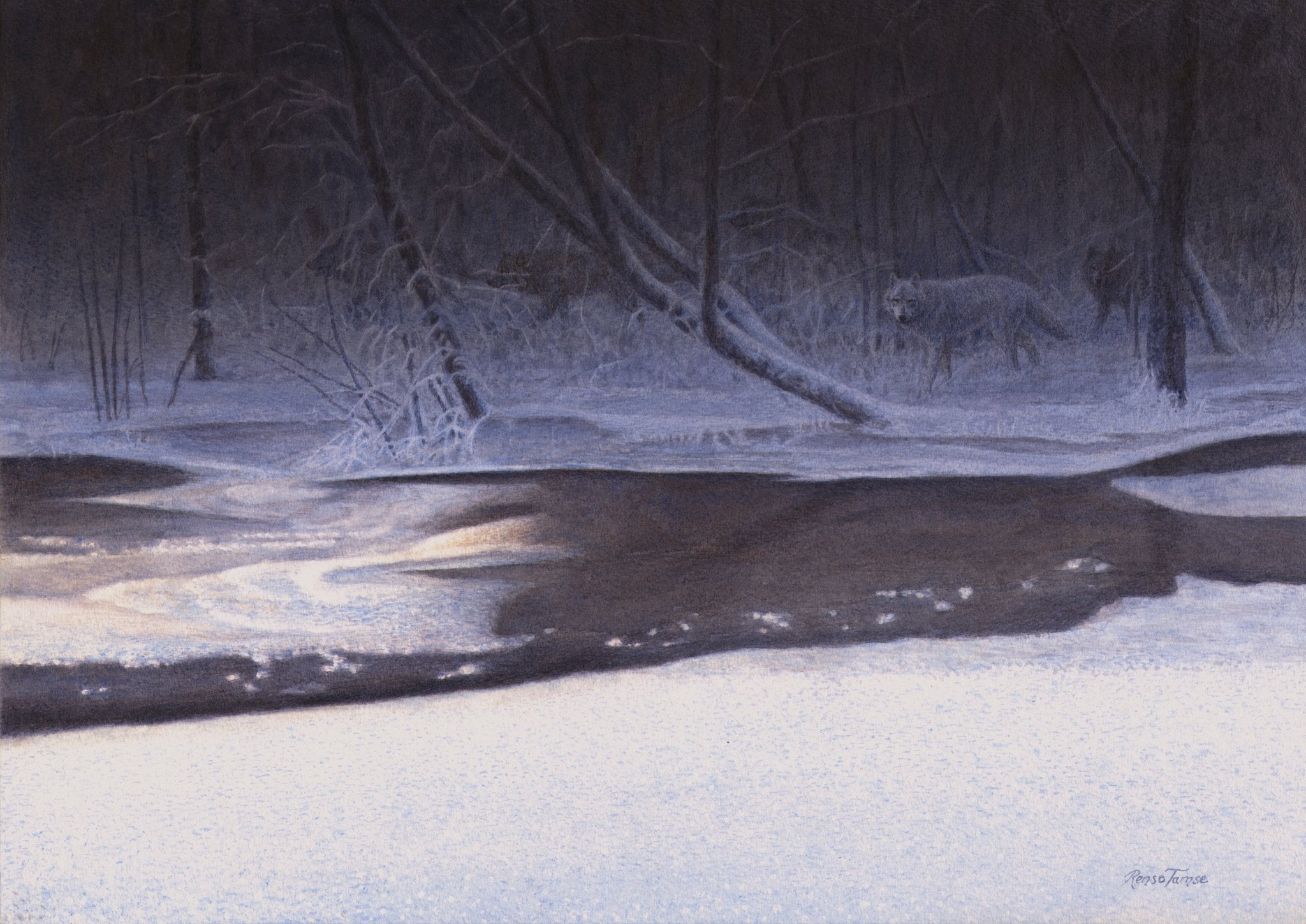 When Wolves Run - by artist Renso Tamse – Turner Fine Art
