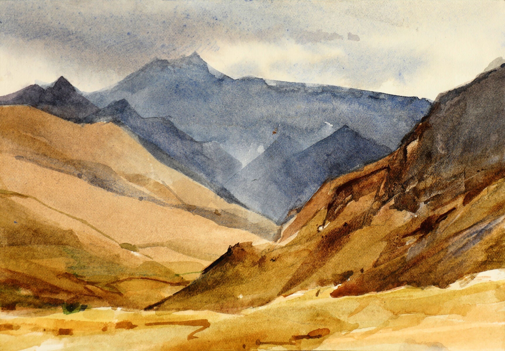 "On the Inca Trail" watercolor by Kathryn Mapes Turner 
