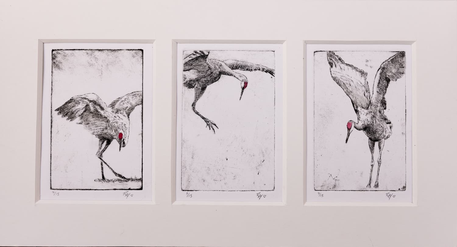 Crane Dance - by artist Ray Brown – Turner Fine Art