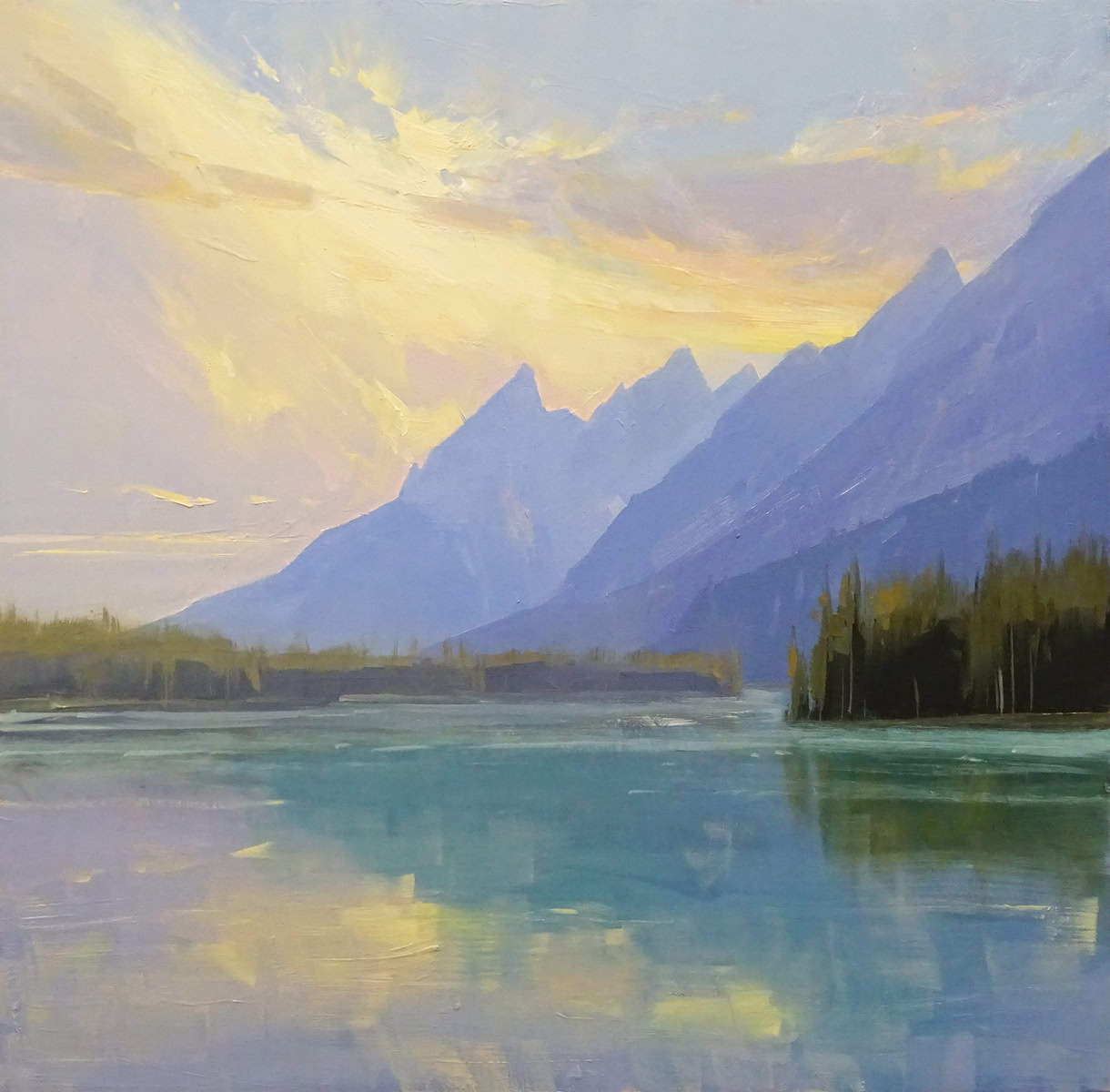 Evening Show, String Lake - by artist Stacey Peterson – Turner Fine Art