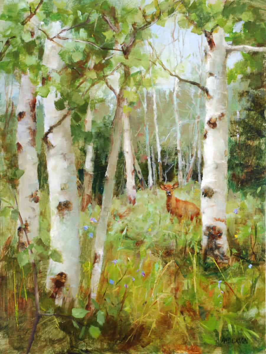 Hiding in the Aspen - by artist Kathy Anderson – Turner Fine Art