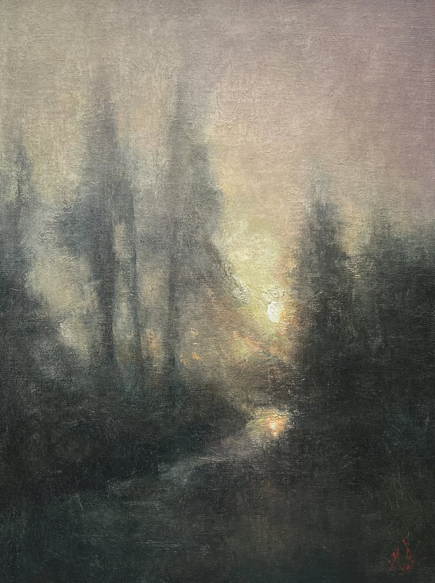 Round Tomorrow's Bend - by artist Lamya Deeb – Turner Fine Art