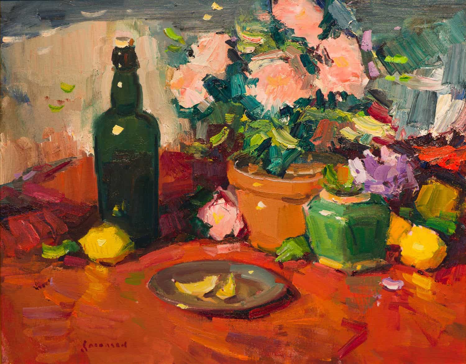 Still Life with Green Bottle - by artist Eric Jacobsen – Turner Fine Art