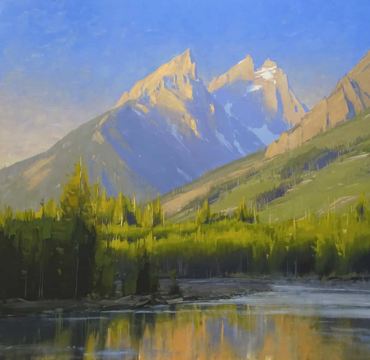 Summer Morning, String Lake - by artist Stacey Peterson – Turner Fine Art