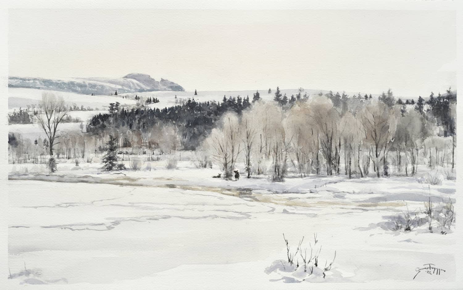 Winter Silence - by artist Gunnar Tryggmo – Turner Fine Art
