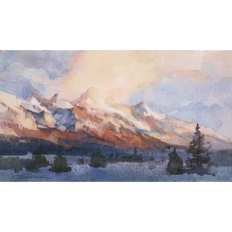 Teton Sunrise (silver frame)