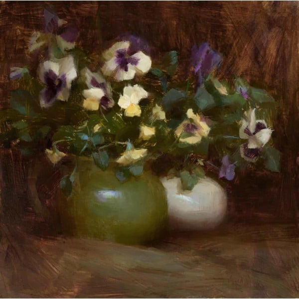 Yellow and Purple Pansies